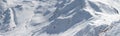Aerial panorama of ski resort Kaltenbach Ã¢â¬â Hochzillertal-Ã¢â¬â¹Hochfugen and mountains around Tyrol, Austrian Alps Royalty Free Stock Photo
